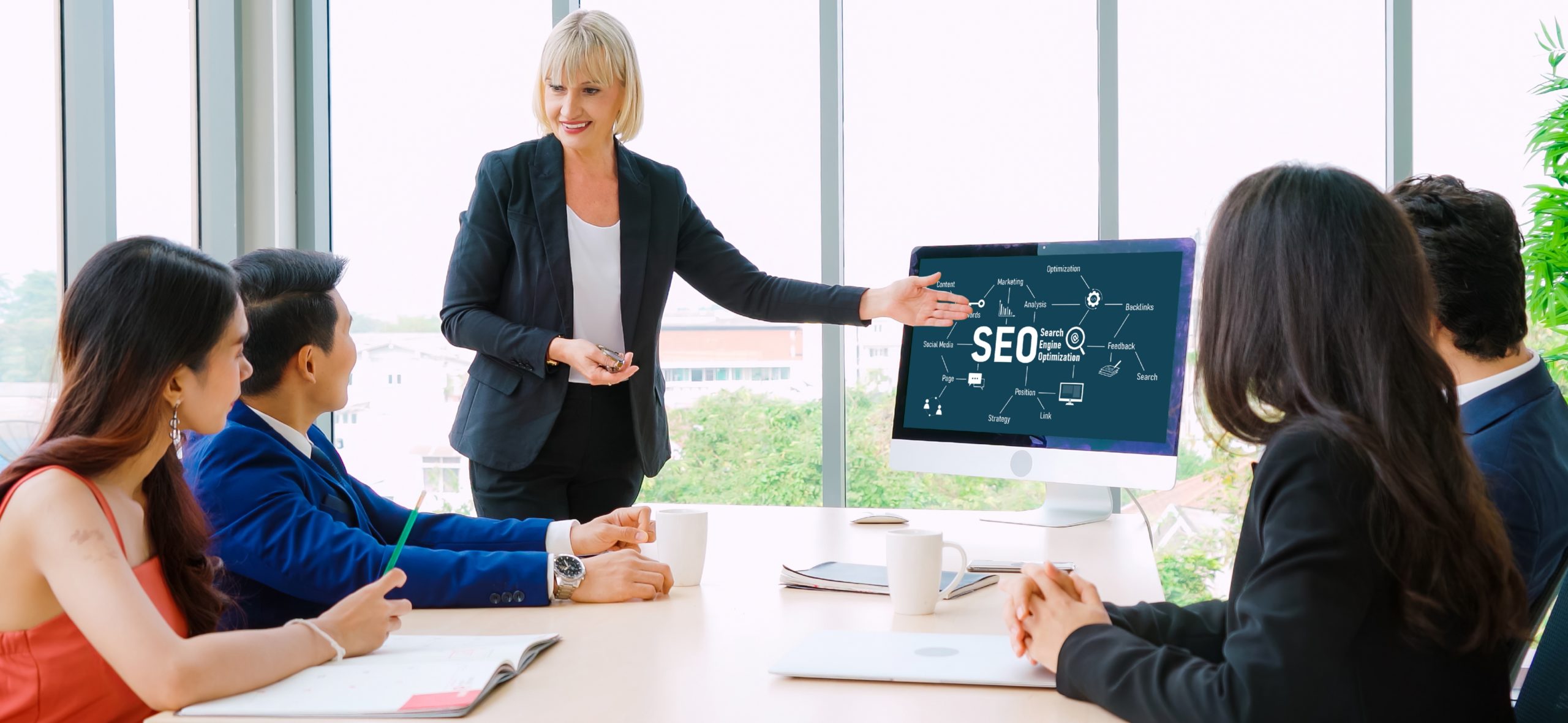 Professional SEO Services presenting to clients